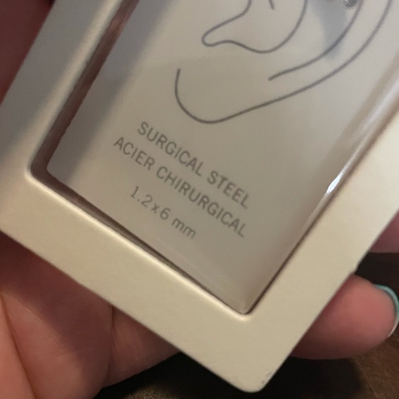 Sterling Silver Cartilage Earring - Picture 2 of 3